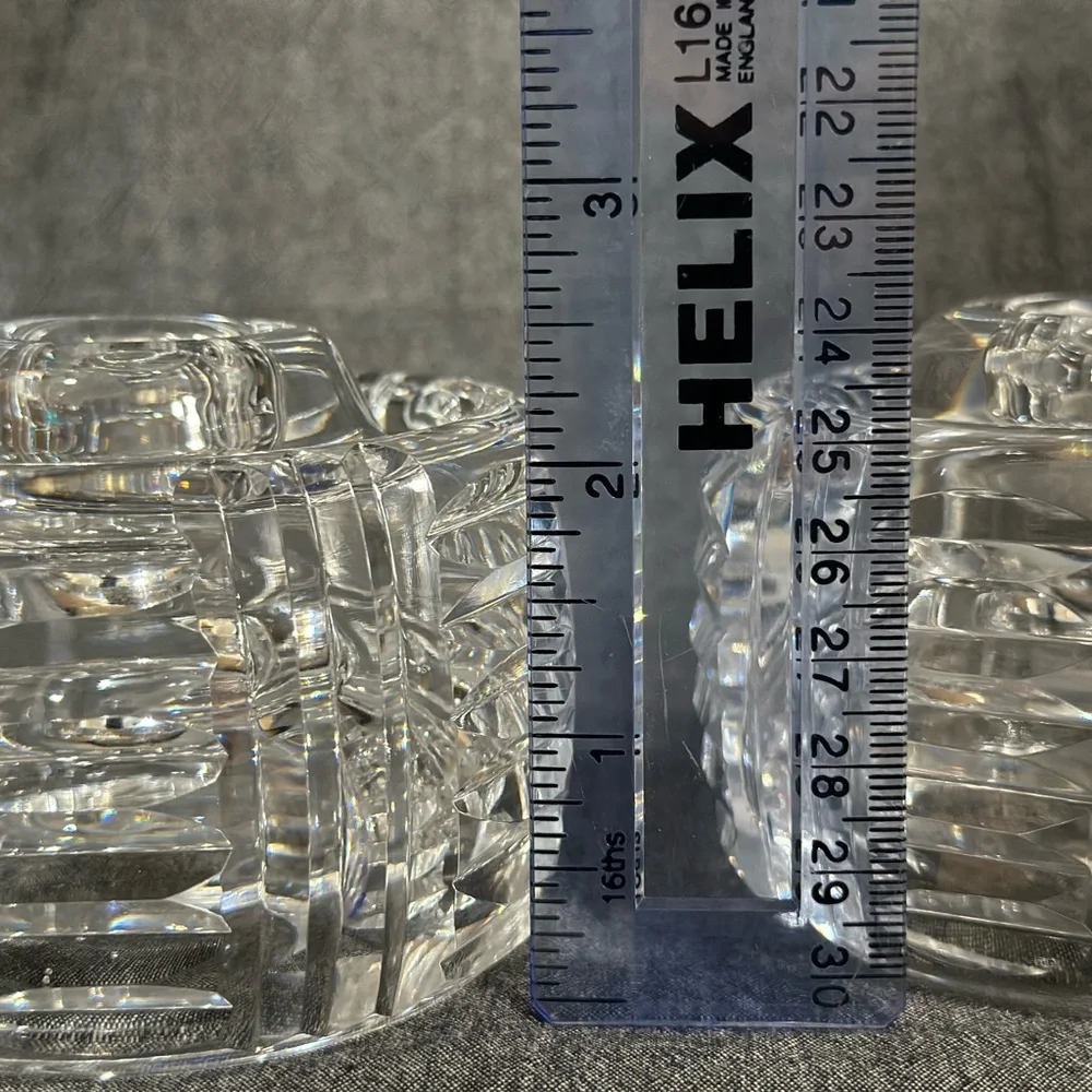 A pair of Waterford Crystal candle votives / holders